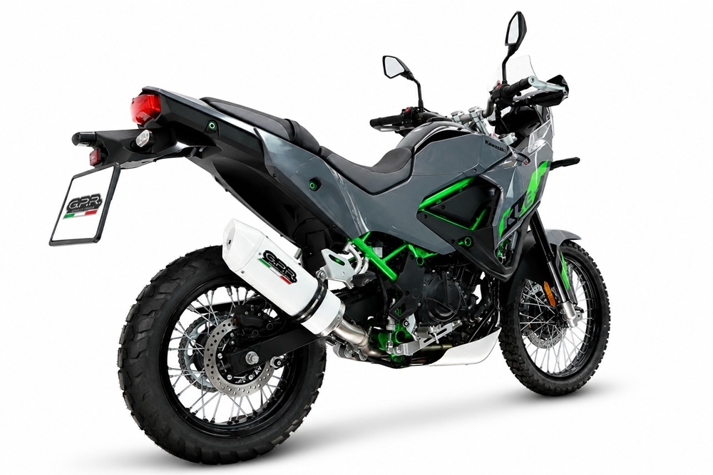 GPR escape compatible con Kawasaki KLE 500 2026-2027, Albus Ceramic, Escape legal, homologado, silenciador con db killer desmontable y tubo de conexión específico 