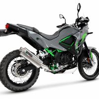 GPR escape compatible con Kawasaki KLE 500 2026-2027, Dune Triovale Titanio, Escape legal, homologado, silenciador con db killer desmontable y tubo de conexión específico 
