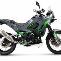 GPR escape compatible con Kawasaki KLE 500 2026-2027, Furore-X Acciaio Inox, Escape legal, homologado, silenciador con db killer desmontable y tubo de conexión específico 