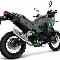 GPR escape compatible con Kawasaki KLE 500 2026-2027, Furore-X Acciaio Inox, Escape legal, homologado, silenciador con db killer desmontable y tubo de conexión específico 