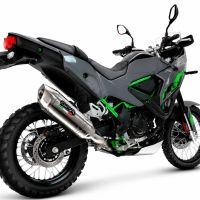 GPR escape compatible con Kawasaki KLE 500 2026-2027, Furore-X Acciaio Inox, Escape legal, homologado, silenciador con db killer desmontable y tubo de conexión específico 
