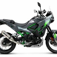 GPR escape compatible con Kawasaki KLE 500 2026-2027, PENTA ADVENTURE FULL TITANIUM, Escape legal, homologado, silenciador con db killer desmontable y tubo de conexión específico 
