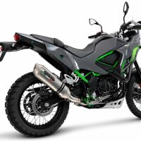 GPR escape compatible con Kawasaki KLE 500 2026-2027, PENTA ADVENTURE FULL TITANIUM, Escape legal, homologado, silenciador con db killer desmontable y tubo de conexión específico 