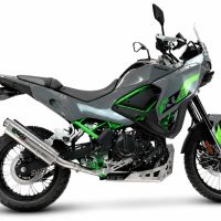 GPR escape compatible con Kawasaki KLE 500 2026-2027, Trioval, Escape legal, homologado, silenciador con db killer desmontable y tubo de conexión específico 