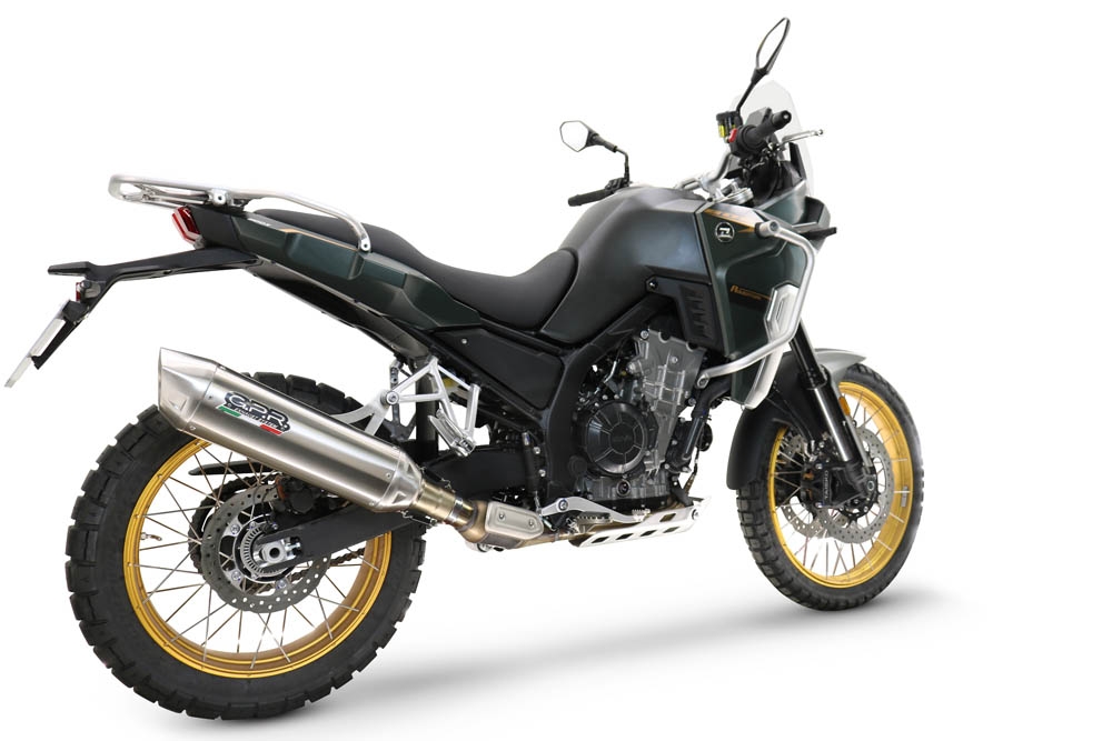 Escape compatible con Kove 800X 2024-2026, Furore-X Acciaio Inox, Escape racing, silencioso con tubo de conexión 