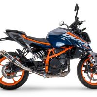 Escape compatible con Ktm Duke 200 2024-2025, Deeptone Inox, Escape legal, homologado, silenciador con db killer desmontable y tubo de conexión específico 