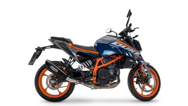 Escape compatible con Ktm Duke 250 2024-2025, GP-Revo Black Titanium, Escape legal, homologado, silenciador con db killer desmontable y tubo de conexión específico 