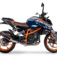 Escape compatible con Ktm Duke 125 2024-2025, M3 Black Titanium, Escape legal, homologado, silenciador con db killer desmontable y tubo de conexión específico 