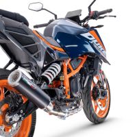Escape compatible con Ktm Duke 125 2024-2025, M3 Black Titanium, Escape legal, homologado, silenciador con db killer desmontable y tubo de conexión específico 