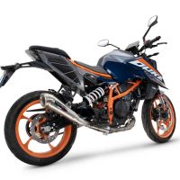 Escape compatible con Ktm Duke 390 2024-2025, Powercone Evo, Escape legal, homologado, silenciador con db killer desmontable y tubo de conexión específico 