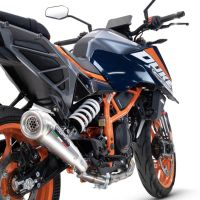 Escape compatible con Ktm Duke 390 2024-2025, Powercone Evo, Escape legal, homologado, silenciador con db killer desmontable y tubo de conexión específico 