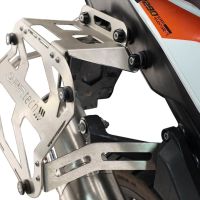 GPR TECH compatible con  Ktm Lc 8 Adventure 1090 2017/2020 e4 Par de maletas laterales en aluminio con lado derecho contorneado, color plata con portaequipajes específico Capacidad 38 LT. + 32 LT.