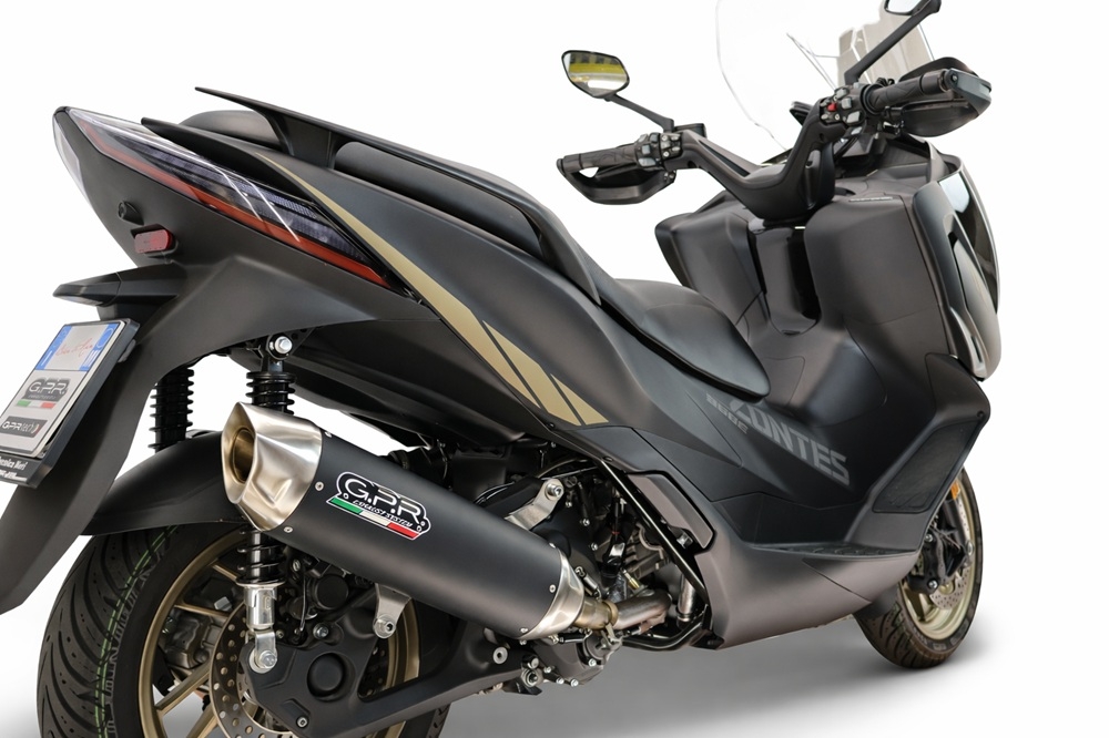 GPR escape compatible con Zontes 365E 2024-2026, Furore-X Scooter, Escape racing, silencioso con tubo de conexión 