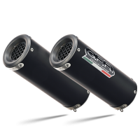 Escape compatible con Ducati Monster 1100 2009-2010, M3 Black Titanium, Par de terminales de escape homologados, con db killer extraíbles y tubos de conexión específicos 