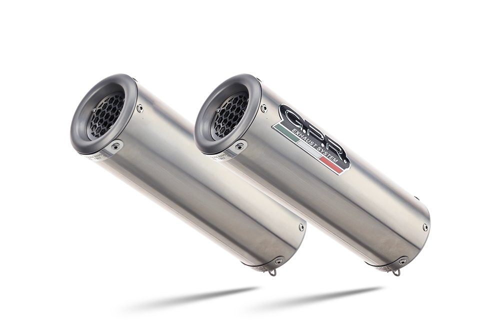 Escape compatible con Aprilia Shiver 900 2017-2020, M3 Inox , Par de terminales de escape homologados, con db killer extraíbles y tubos de conexión específicos 