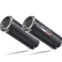 Escape compatible con Yamaha Fz6 600-Fazer S1-S2 2004-2013, M3 Poppy , Par de terminales de escape homologados, con db killer extraíbles y tubos de conexión específicos 