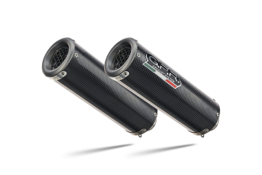Escape compatible con Aprilia Shiver 900 2017-2020, M3 Poppy , Par de terminales de escape homologados, con db killer extraíbles y tubos de conexión específicos 