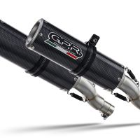 Escape compatible con Aprilia Shiver 900 2017-2020, M3 Poppy , Par de terminales de escape homologados, con db killer extraíbles y tubos de conexión específicos 