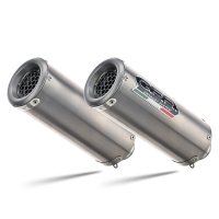 Escape compatible con Ducati 749 2003-2007, M3 Titanium Natural, Par de terminales de escape homologados, con db killer extraíbles y tubos de conexión específicos 