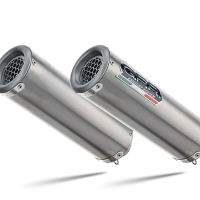 Escape compatible con Ducati 1098 2006-2012, M3 Titanium Natural, Par de terminales de escape homologados, con db killer extraíbles y tubos de conexión específicos 