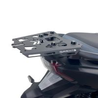 Portaequipajes GPR TECH compatible con  Sym ADX 300 2024/2026 e5 Plus Portaequipajes trasero específico Top Case ALPITECH 26 > 35 LT Portaequipajes trasero específico, fabricada en acero inoxidable con 4 puntos de anclaje