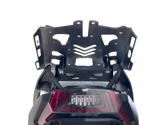 Portaequipajes GPR TECH compatible con  Sym ADX 300 2024/2026 e5 Plus Portaequipajes trasero específico Top Case ALPITECH 26 > 35 LT Portaequipajes trasero específico, fabricada en acero inoxidable con 4 puntos de anclaje