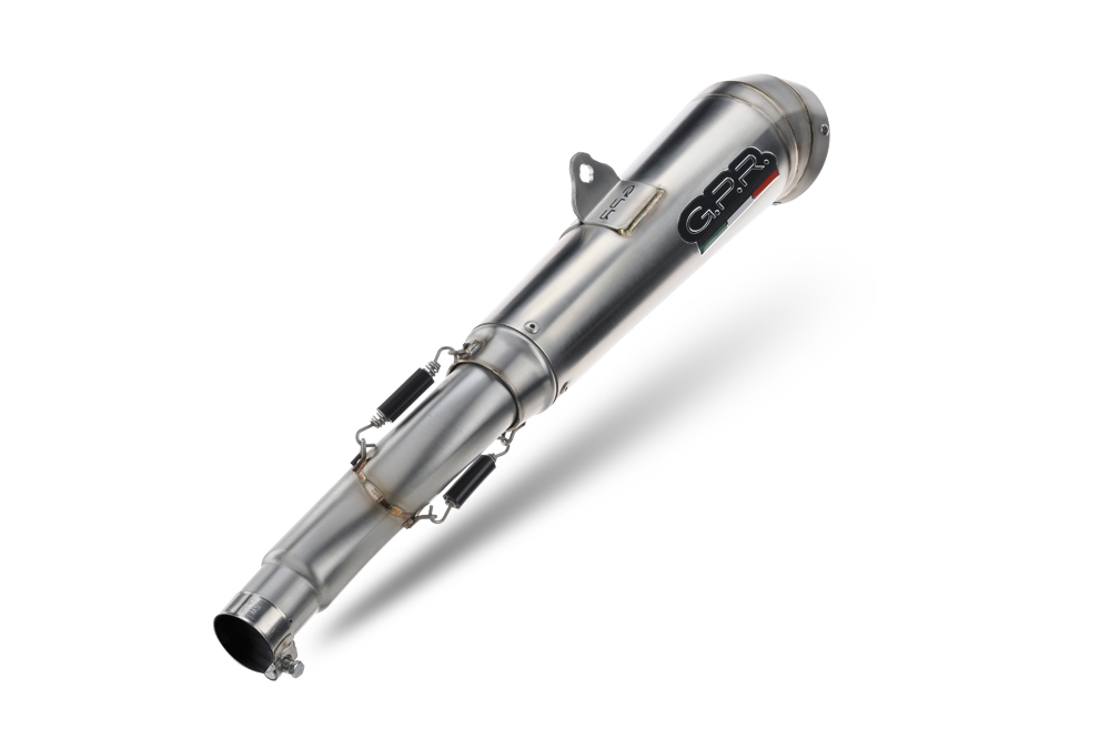 Escape compatible con Bmw F 800 R 2017-2019, Powercone Evo, Escape legal, homologado, silenciador con db killer desmontable y tubo de conexión específico 
