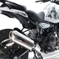Escape compatible con Royal Enfield Himalayan 450 2024-2025, Satinox, Escape legal, homologado, silenciador con db killer desmontable y tubo de conexión específico 