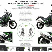 GPR escape compatible con Kawasaki KLE 500 2026-2027, Dual Inox, Escape racing, silencioso con tubo de conexión 