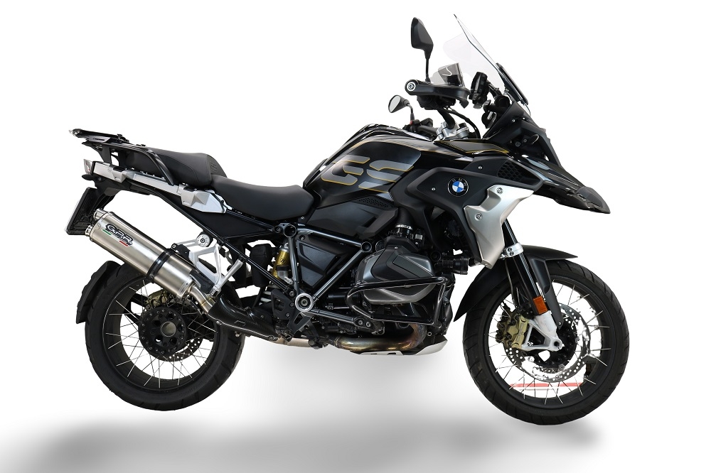 Escape compatible con Bmw R 1250 Gs -Adventure 2021-2024, Dual Poppy, Escape legal, homologado, silenciador con db killer desmontable y tubo de conexión específico 