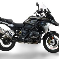 Escape compatible con Bmw R 1250 Gs -Adventure 2021-2024, Dual Poppy, Escape legal, homologado, silenciador con db killer desmontable y tubo de conexión específico 