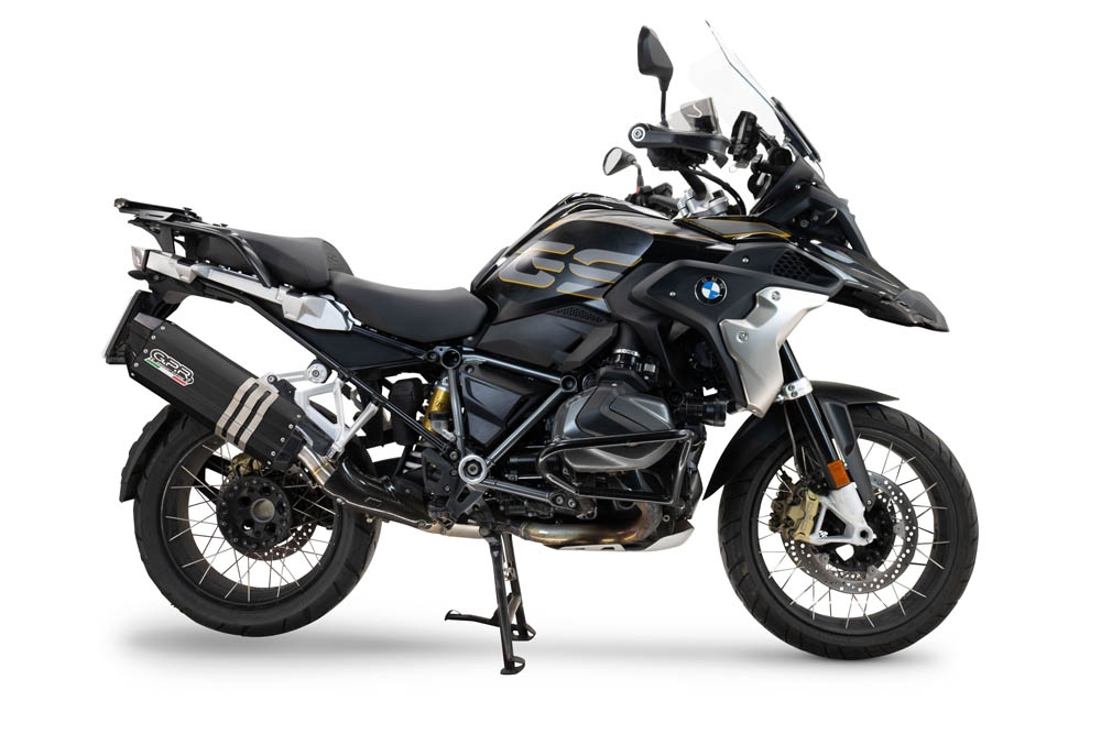 Escape compatible con Bmw R 1250 Gs -Adventure 2021-2024, Hyper Sonic Black Titanium, Escape legal, homologado, silenciador con db killer desmontable y tubo de conexión específico 