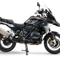 Escape compatible con Bmw R 1250 Gs -Adventure 2021-2024, Hyper Sonic Titanium, Escape legal, homologado, silenciador con db killer desmontable y tubo de conexión específico 
