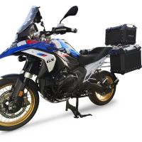GPR TECH compatible con  BMW R 1300 GS 2023/2025 Kit tríptico fabricado en color negro, con Top case 45 Lt + Side Cases 38 Lt + 38 Lt + portaequipaje general color negro Capacidad Top case 45 Litros + capacidad maletas laterales 38 Litros + 38 Litros