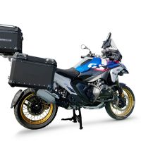 GPR TECH compatible con  BMW R 1300 GS 2023/2025 Kit tríptico fabricado en color negro, con Top case 45 Lt + Side Cases 38 Lt + 38 Lt + portaequipaje general color negro Capacidad Top case 45 Litros + capacidad maletas laterales 38 Litros + 38 Litros