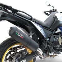 GPR escape compatible con  Voge DS 800 Rally 2025-2026, Ghisa , Escape legal, homologado, silenciador con db killer desmontable y tubo de conexión específico 