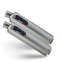 GPR escape compatible con  Yamaha MT-01 2005-2011, Inox Tondo, Par de terminales de escape homologados, con db killer extraíbles y tubos de conexión específicos 