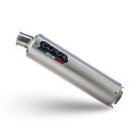 GPR escape compatible con Hyosung Comet 250 GT - R 2001-2014, Inox Tondo, Silenciador de escape, homologado, montaje con brida específica (bolt-on), con db killer extraíble 