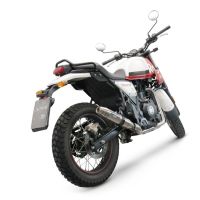 Escape compatible con Royal Enfield Scram 411 2022-2024, Deeptone Inox, Escape homologado para mercados fuera de la UE 