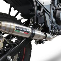Escape compatible con Royal Enfield Scram 411 2022-2024, Deeptone Inox, Escape homologado para mercados fuera de la UE 