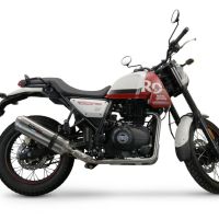 Escape compatible con Royal Enfield Scram 411 2022-2024, Satinox , Escape homologado para mercados fuera de la UE 