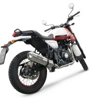 Escape compatible con Royal Enfield Scram 411 2022-2024, Satinox , Escape homologado para mercados fuera de la UE 