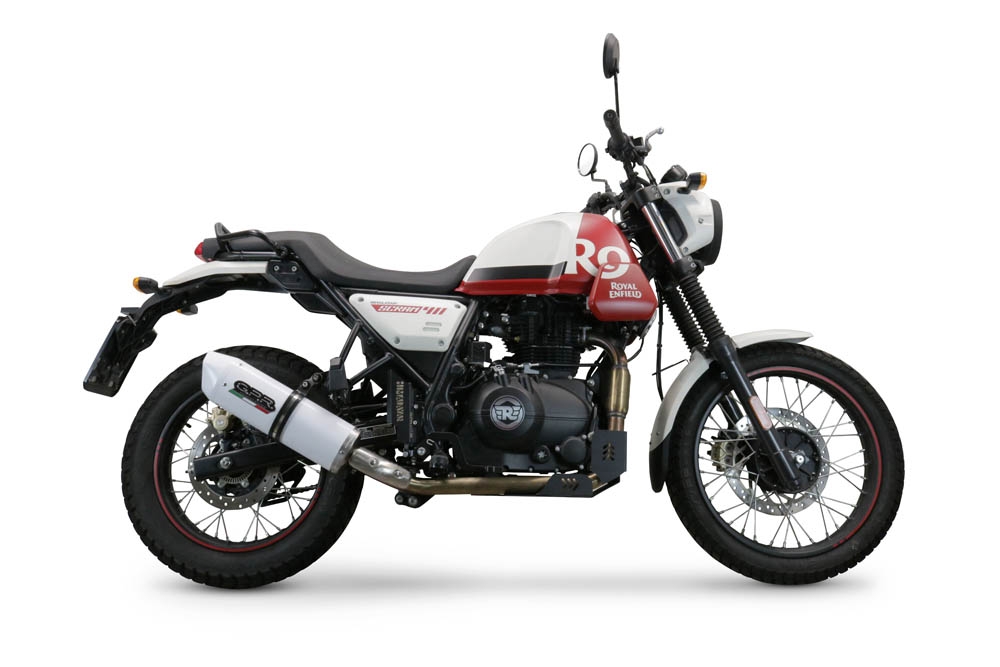 GPR escape compatible con  Royal Enfield Scram 411 2022-2024, Albus Evo4, Escape homologado, legal, con db killer extraíble, tubo de conexión y catalizador 