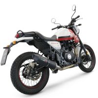 Escape compatible con Royal Enfield Scram 411 2022-2024, Furore Nero, Escape racing, silenciador con tubo de conexion, articulo sin homologacion 