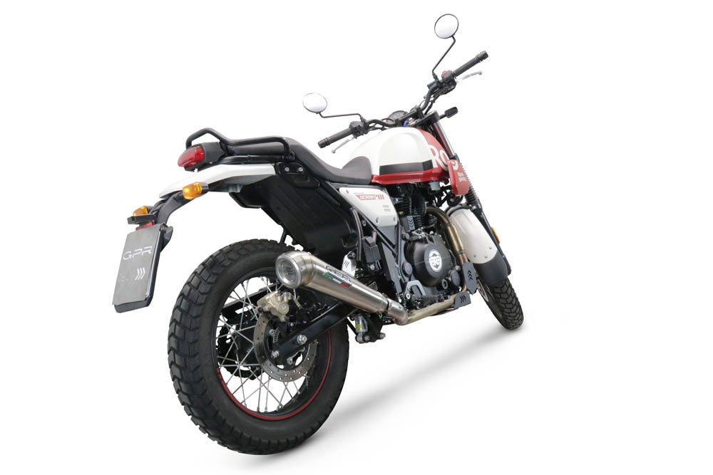 Escape compatible con Royal Enfield Scram 411 2022-2024, Powercone Evo, Escape homologado para ruido con colector racing 