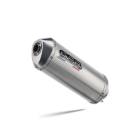 Escape compatible con Cf Moto 650 Gt 2022-2024, Satinox , Sistema de escape medio lleno, incluido db killer extraíble y tubo de conexión 
