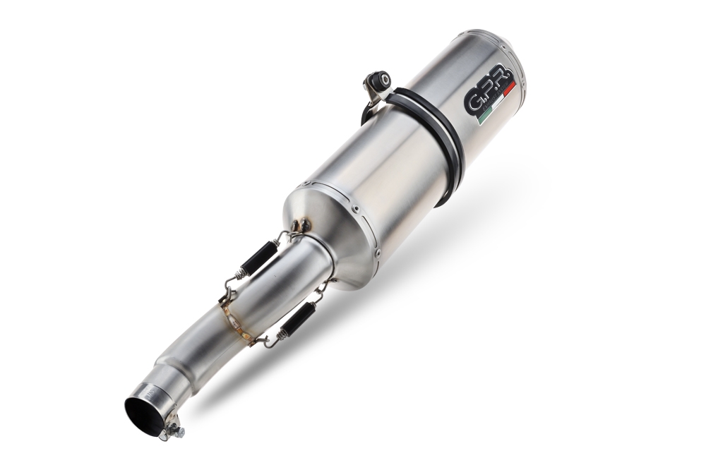 Escape compatible con Aprilia Mana 850 Gt 2007-2016, Satinox, Escape semi-completo homologado con db killer extraible 