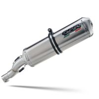Escape compatible con Aprilia Mana 850 Gt 2007-2016, Satinox, Escape semi-completo homologado con db killer extraible 
