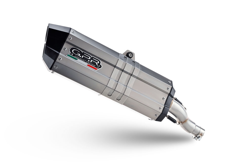Escape compatible con Yamaha Tenere 700 2025-2026, Hyper Sonic Titanium, Escape legal, homologado, silenciador con db killer desmontable y tubo de conexión específico 