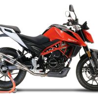 GPR escape compatible con Swm Motorcycles Hoku 125 2022-2024, Deeptone Inox, Escape legal, homologado, silenciador con db killer desmontable y tubo de conexión específico 